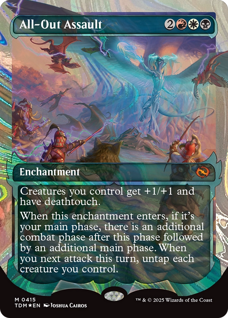 Image of All-Out Assault (Showcase) (Halo Foil) (TDM-415) - Tarkir: Dragonstorm: (Showcase, enchantment) Foil