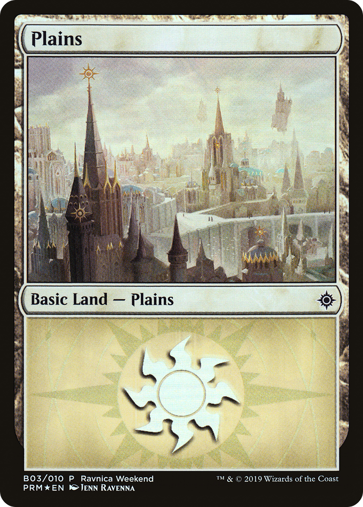 Image of Plains - Orzhov (B03) (LARP-003) - RNA Ravnica Weekend Foil