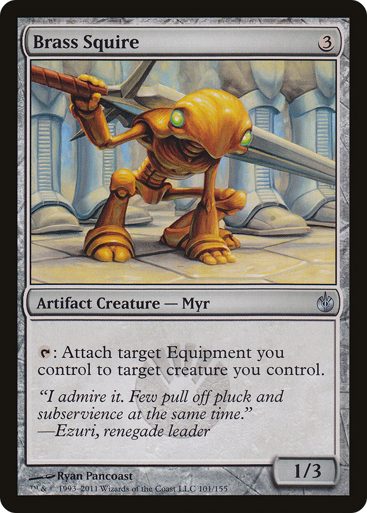 Image of Brass Squire (MBS-101) - Mirrodin Besieged Foil