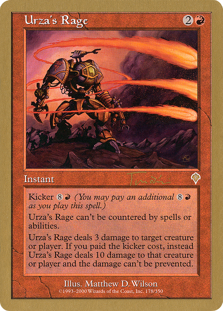 Image of Urza's Rage - 2001 Jan Tomcani (INV) (WCD-) - World Championship Decks 2001