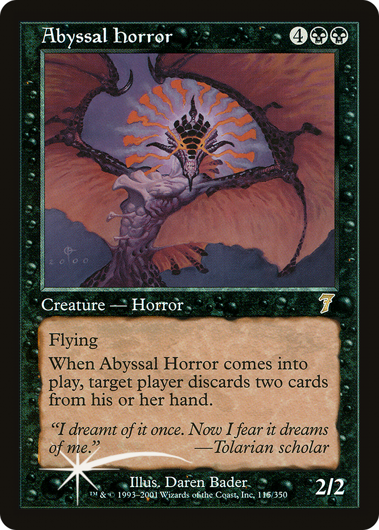 Image of Abyssal Horror (7ED-115) - 7th Edition Foil