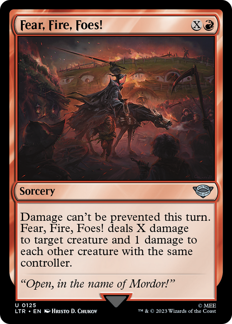 Image of Fear, Fire, Foes! (LTR-125) - The Lord of the Rings: Tales of Middle-earth Foil