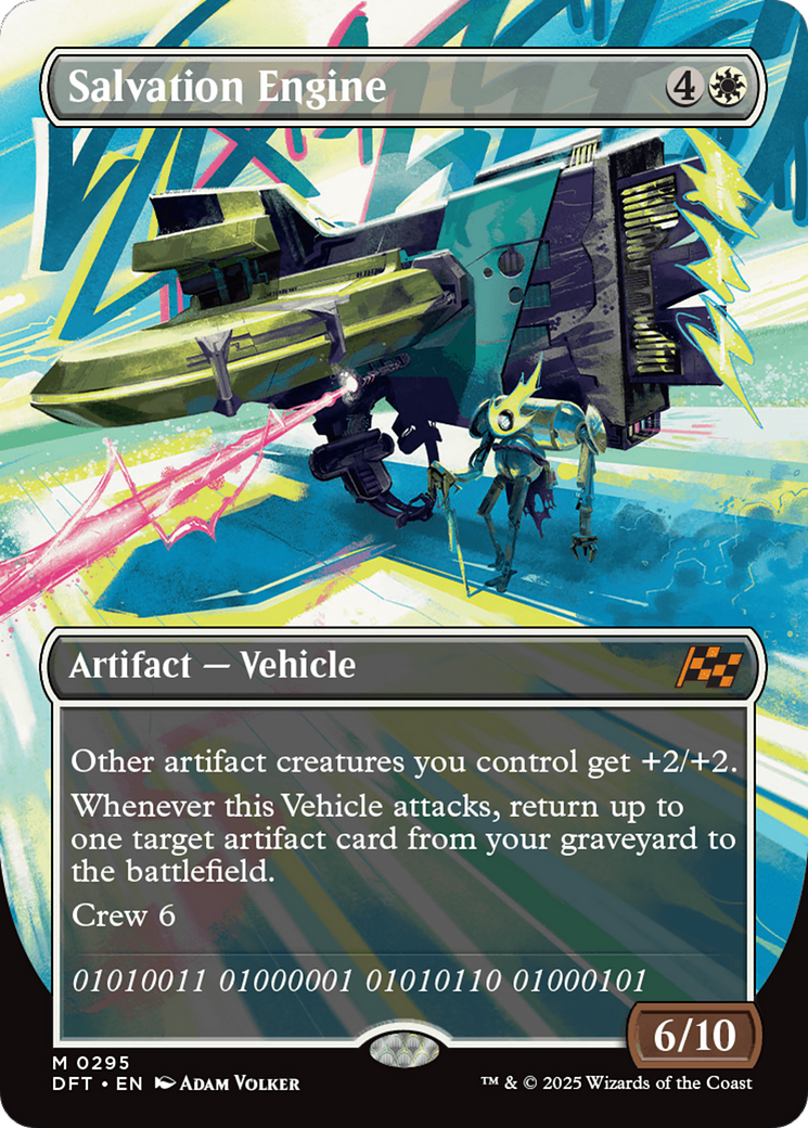 Image of Salvation Engine (Borderless) (DFT-295) - Aetherdrift (Borderless) Foil