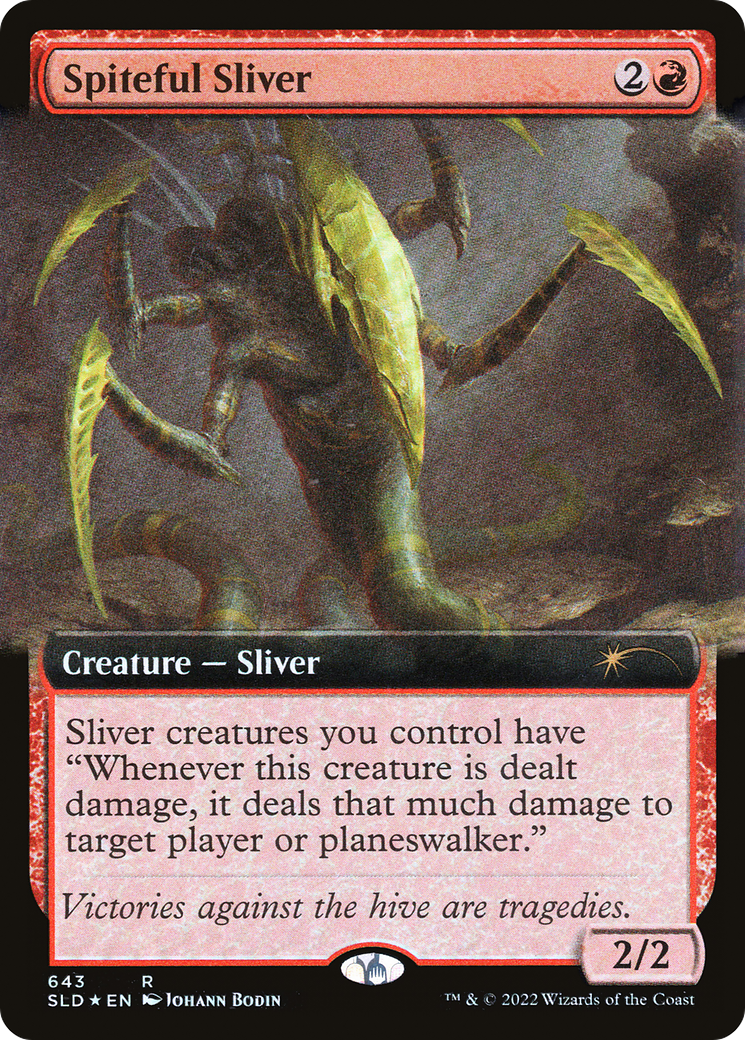 Image of Spiteful Sliver (Extended Art) (SLD-643) - Secret Lair Drop: (Extended Art) Foil