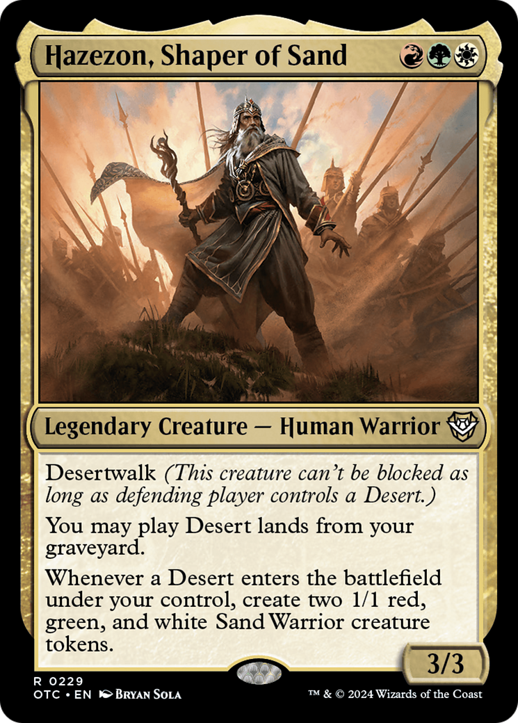 Image of Hazezon, Shaper of Sand (OTC-229) - Outlaws of Thunder Junction Commander