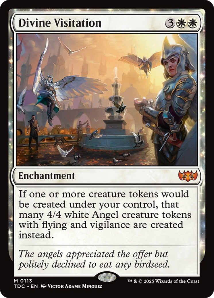 Image of Divine Visitation (TDC-113) - Commander: Tarkir: Dragonstorm: (enchantment)