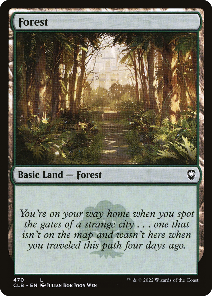 Image of Forest (470) (CLB-470) - Commander Legends: Battle for Baldur's Gate Foil