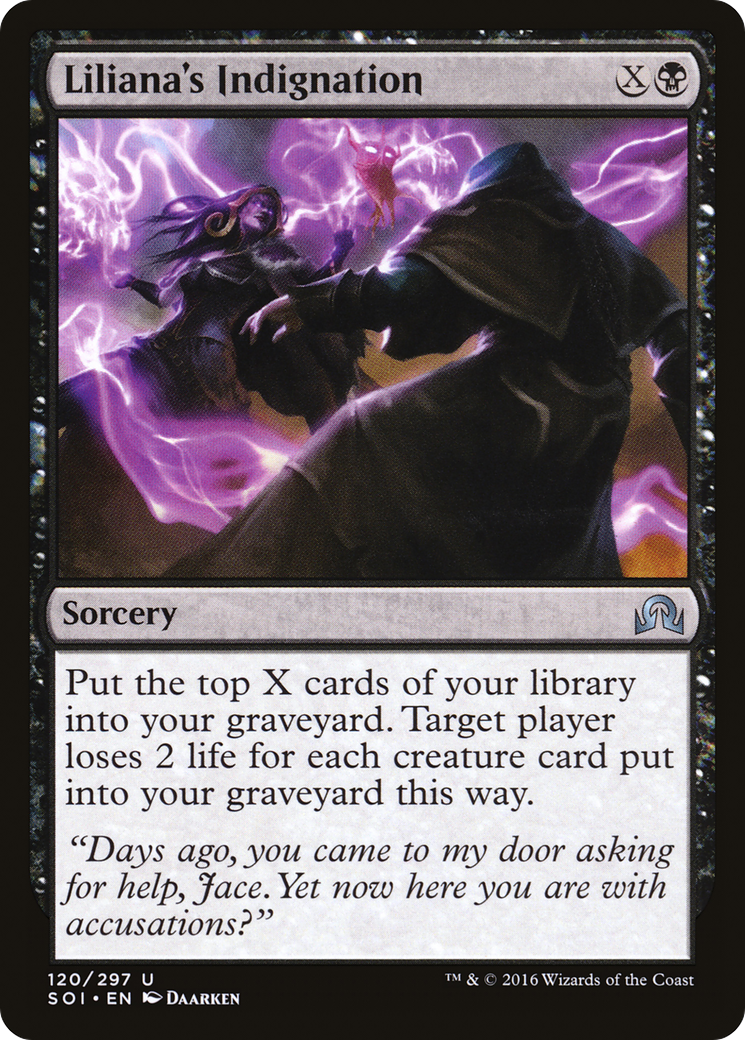 Image of Liliana's Indignation (SOI-120) - Shadows over Innistrad Foil