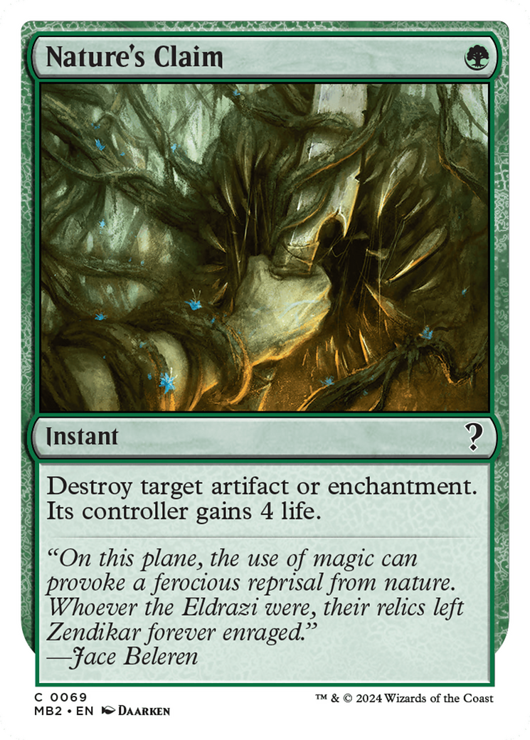 Image of Nature's Claim (White Border) (MB2-069) - Mystery Booster 2