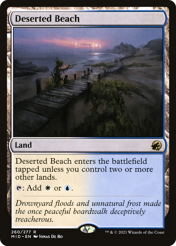 Image of Deserted Beach (MID-260) - Innistrad: Midnight Hunt Foil