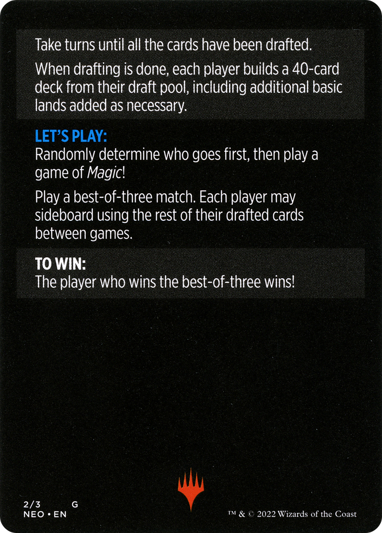 Image of Winchester Draft // Winchester Draft (cont'd) (MNEO-002) - Kamigawa: Neon Dynasty Minigames