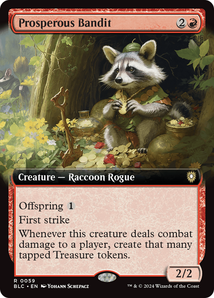 Image of Prosperous Bandit (Extended Art) (BLC-059) - Bloomburrow Commander: (Extended Art)