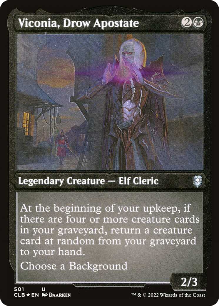 Image of Viconia, Drow Apostate (CLB-501) - Commander Legends: Battle for Baldur's Gate Etched Foil