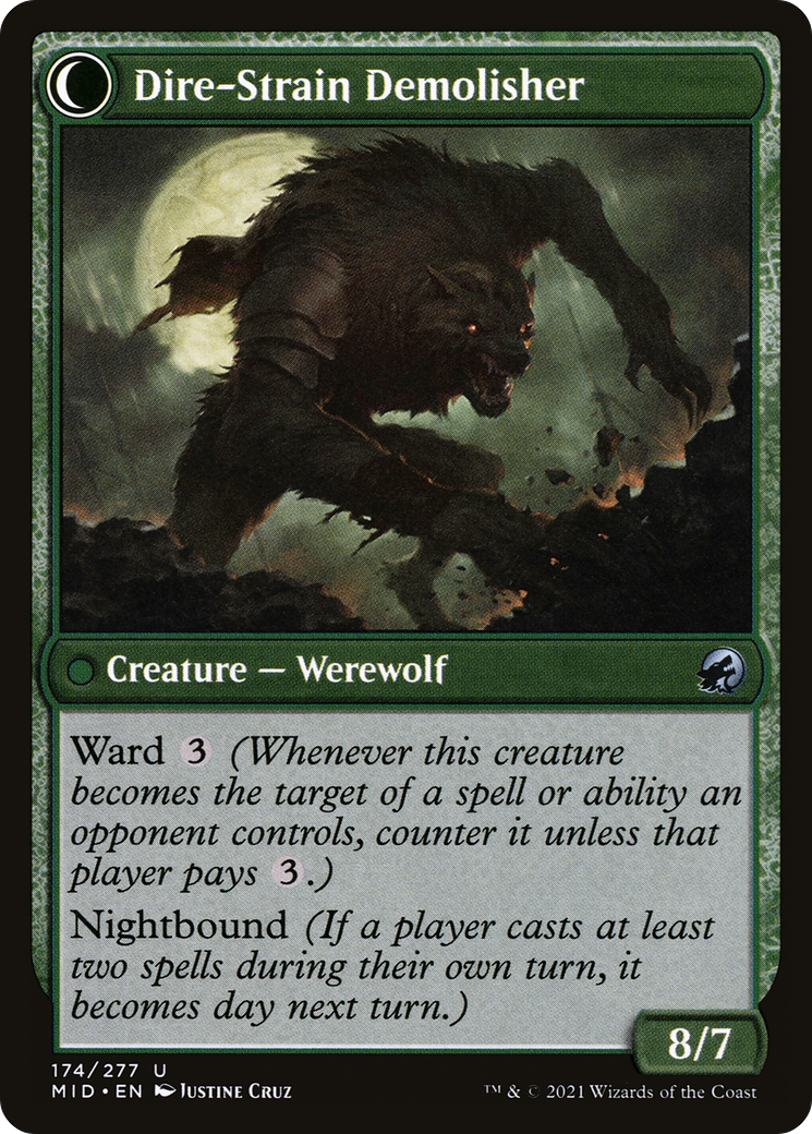 Image of Burly Breaker (MID-174) - Innistrad: Midnight Hunt: (Double Faced Transform) Foil