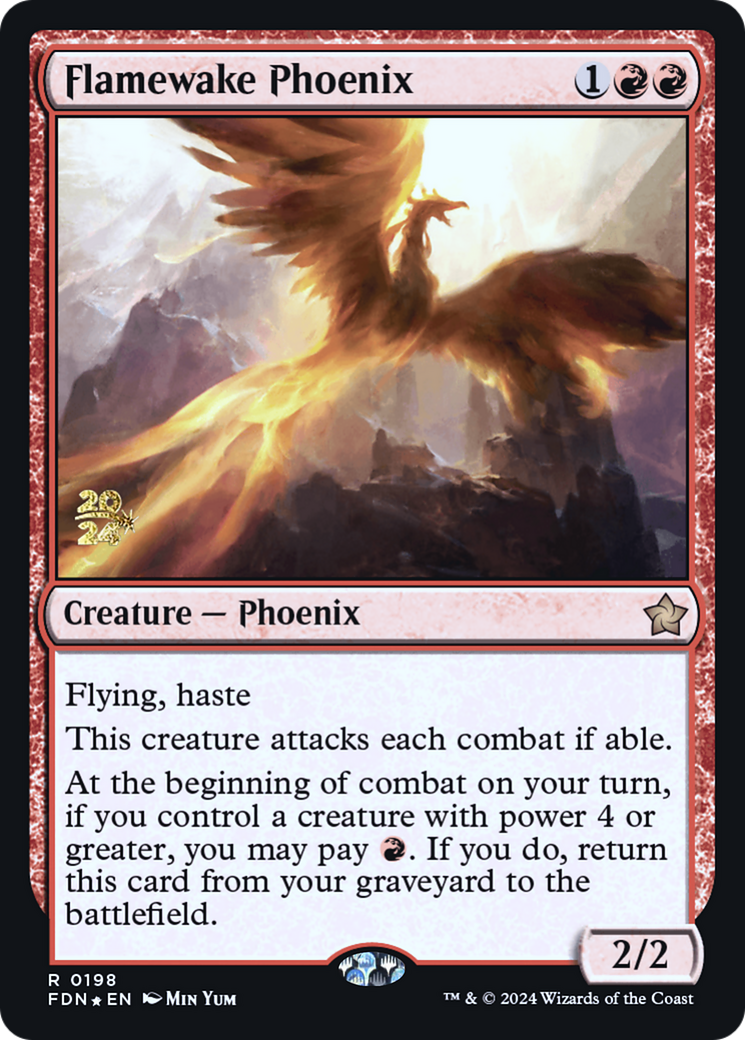 Image of Flamewake Phoenix (FDN) (PRE-198) - Foundations Promos Foil