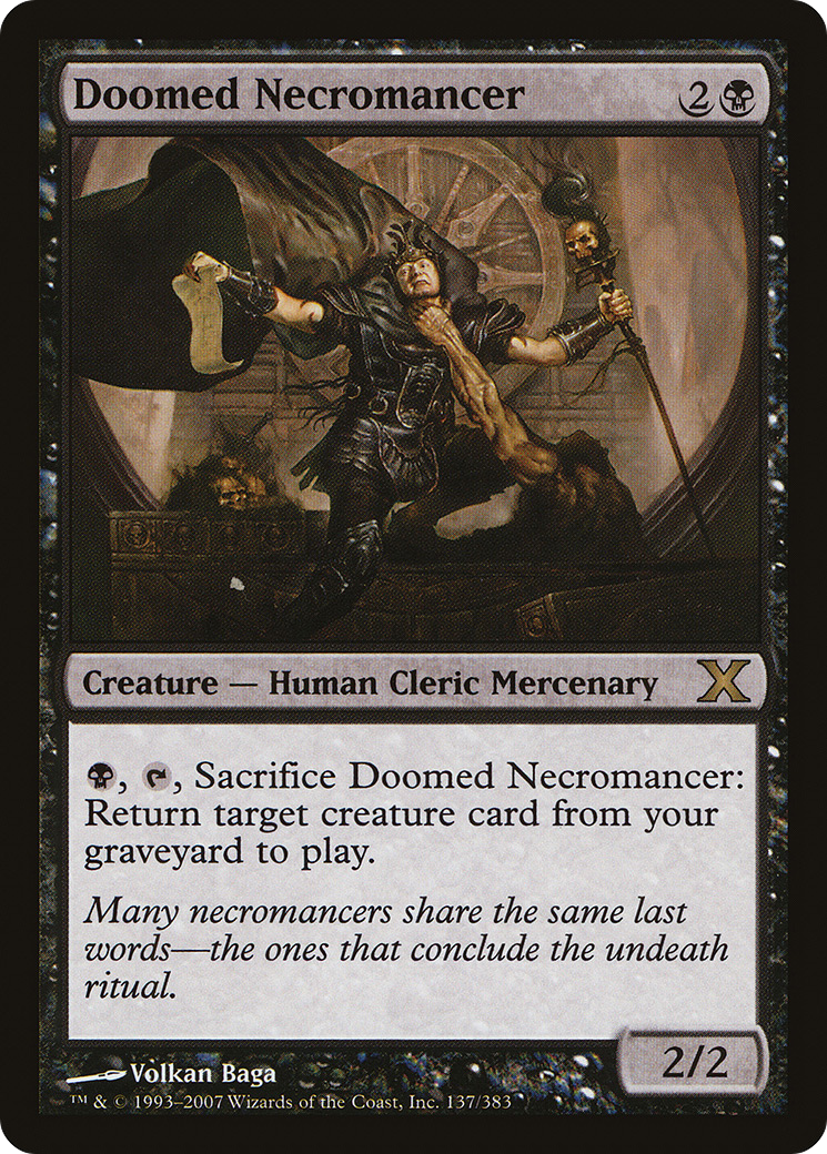 Image of Doomed Necromancer (10E-137) - Tenth Edition Foil