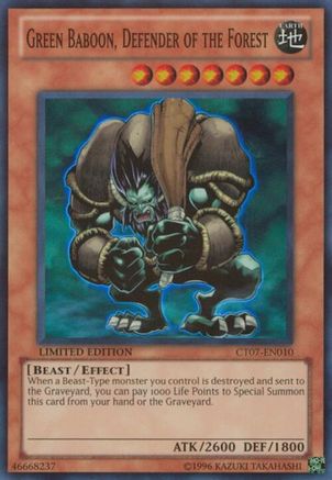 Image of Green Baboon, Defender of the Forest (CT07-EN010) - 2010 Collectors Tins Limited