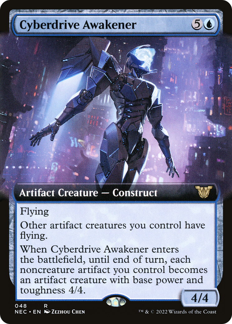 Image of Cyberdrive Awakener (Extended Art) (NEC-048) - Neon Dynasty Commander: (Extended Art)