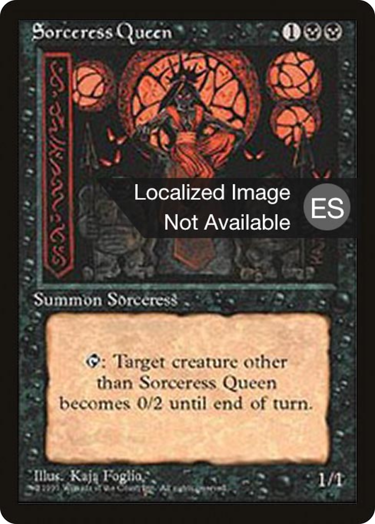 Image of Sorceress Queen (4BB-) - Fourth Edition Foreign Black Border
