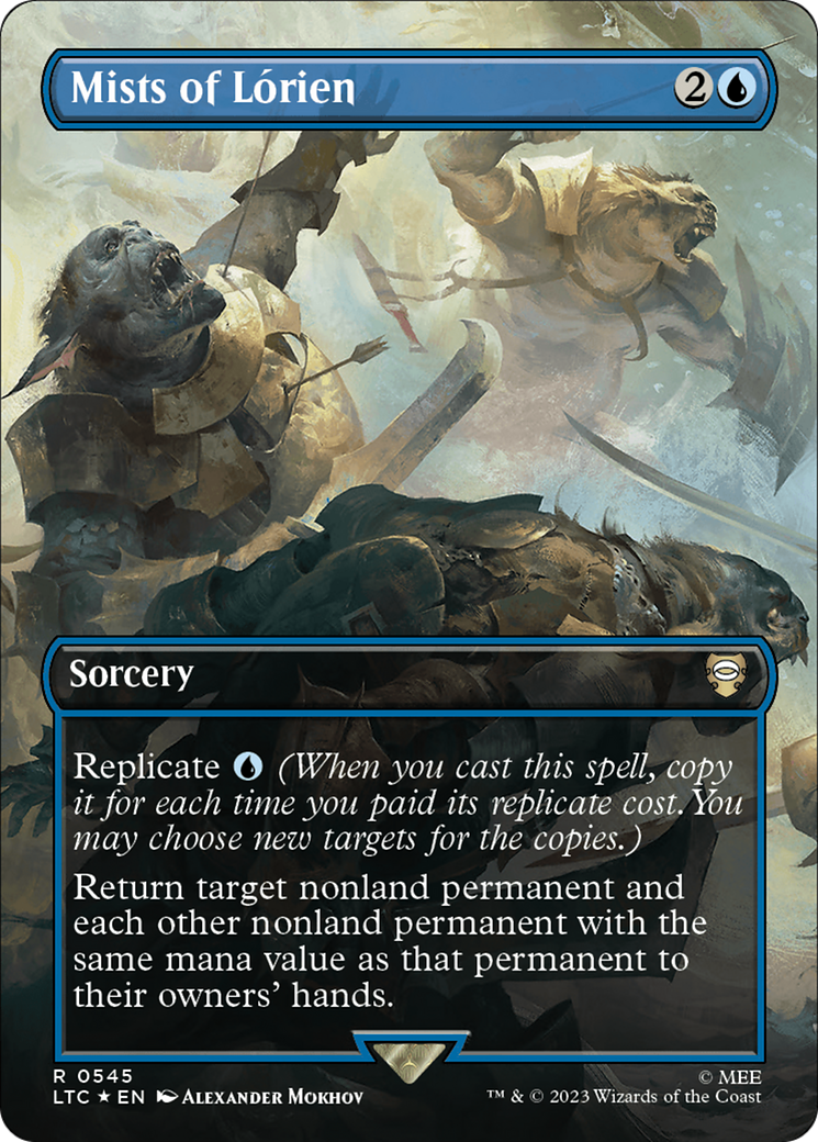 Image of Mists of Lorien (Borderless) (Surge Foil) (LTC-545) - Tales of Middle-earth Commander (Borderless) Foil