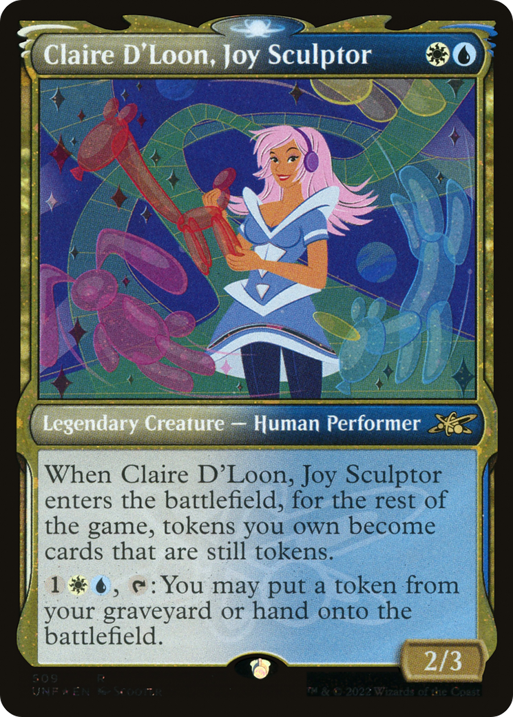 Image of Claire D'Loon, Joy Sculptor (Showcase) (Galaxy Foil) (UNF-509) - Unfinity: (Showcase) Foil
