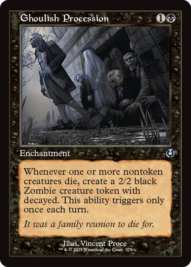 Image of Ghoulish Procession (Retro Frame) (INR-378) - Innistrad Remastered: (enchantment) Foil