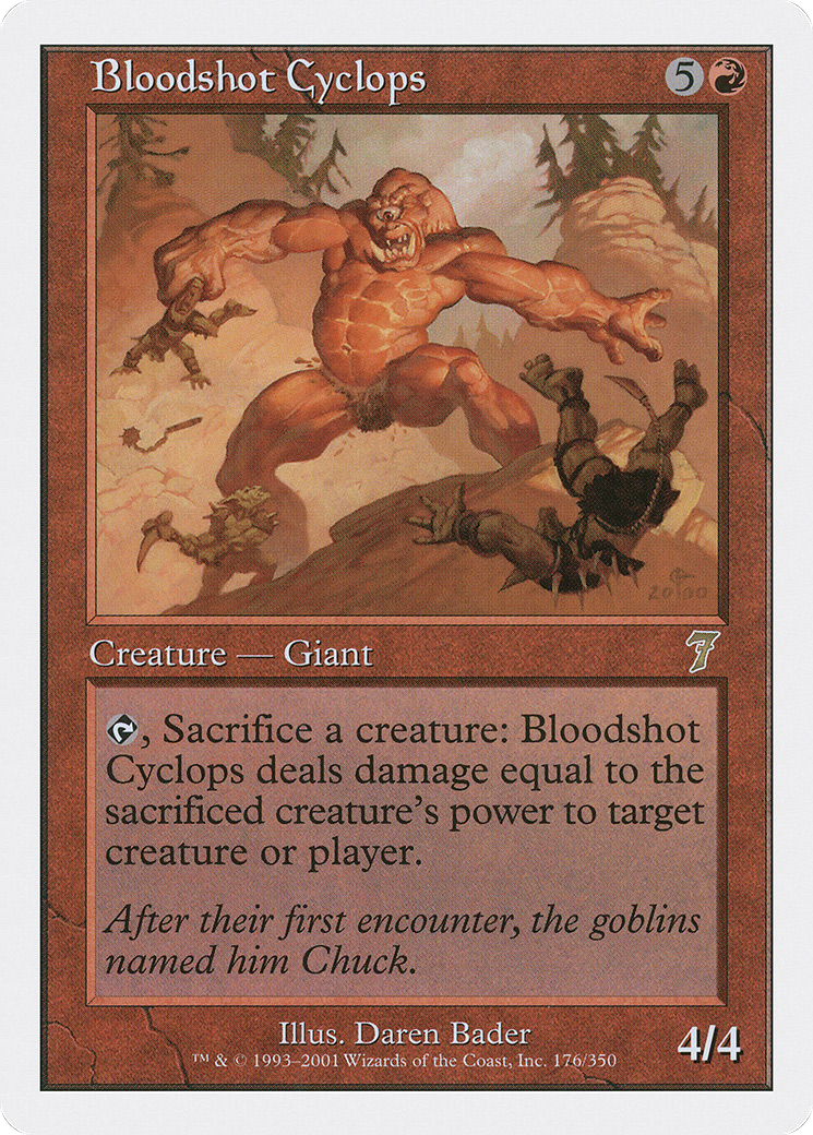 Image of Bloodshot Cyclops (7ED-176) - 7th Edition Foil