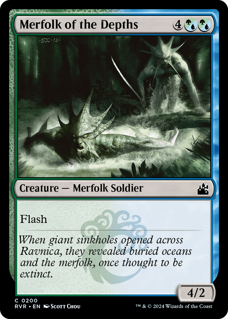 Image of Merfolk of the Depths (RVR-200) - Ravnica Remastered Foil