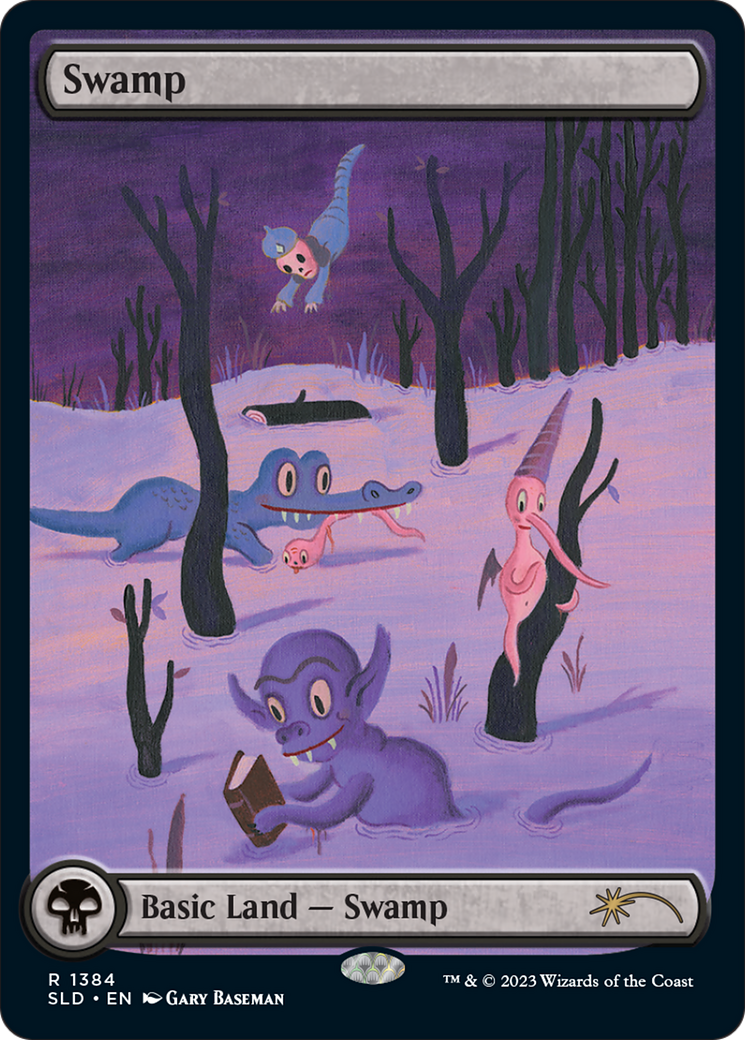 Image of Swamp (1384) (SLD-1384) - Secret Lair Drop: (Full Art) Foil