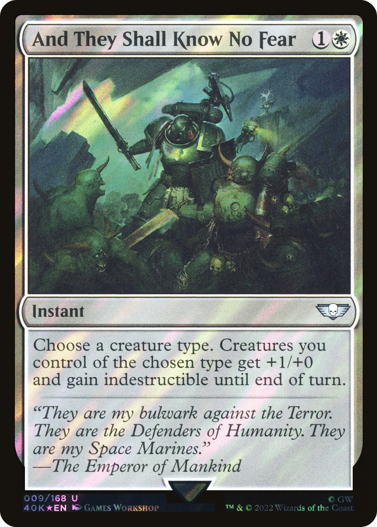 Image of And They Shall Know No Fear (Surge Foil) (40K-009) - Warhammer 40,000 Commander Foil