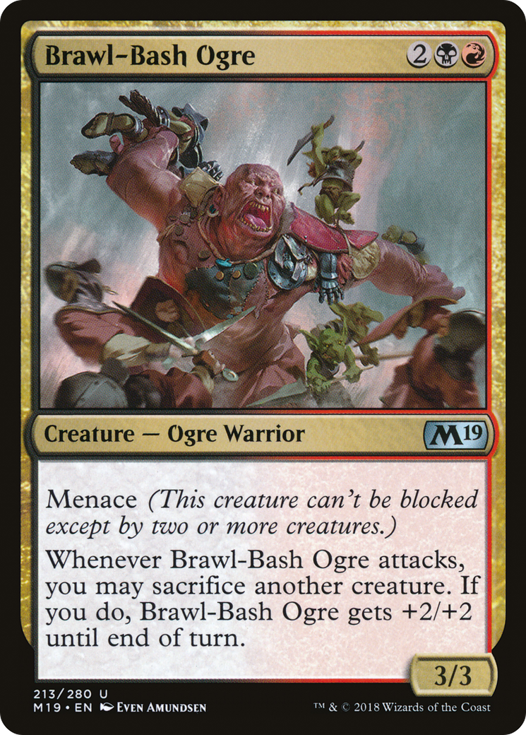 Image of Brawl-Bash Ogre (M19-213) - Core Set 2019 Foil