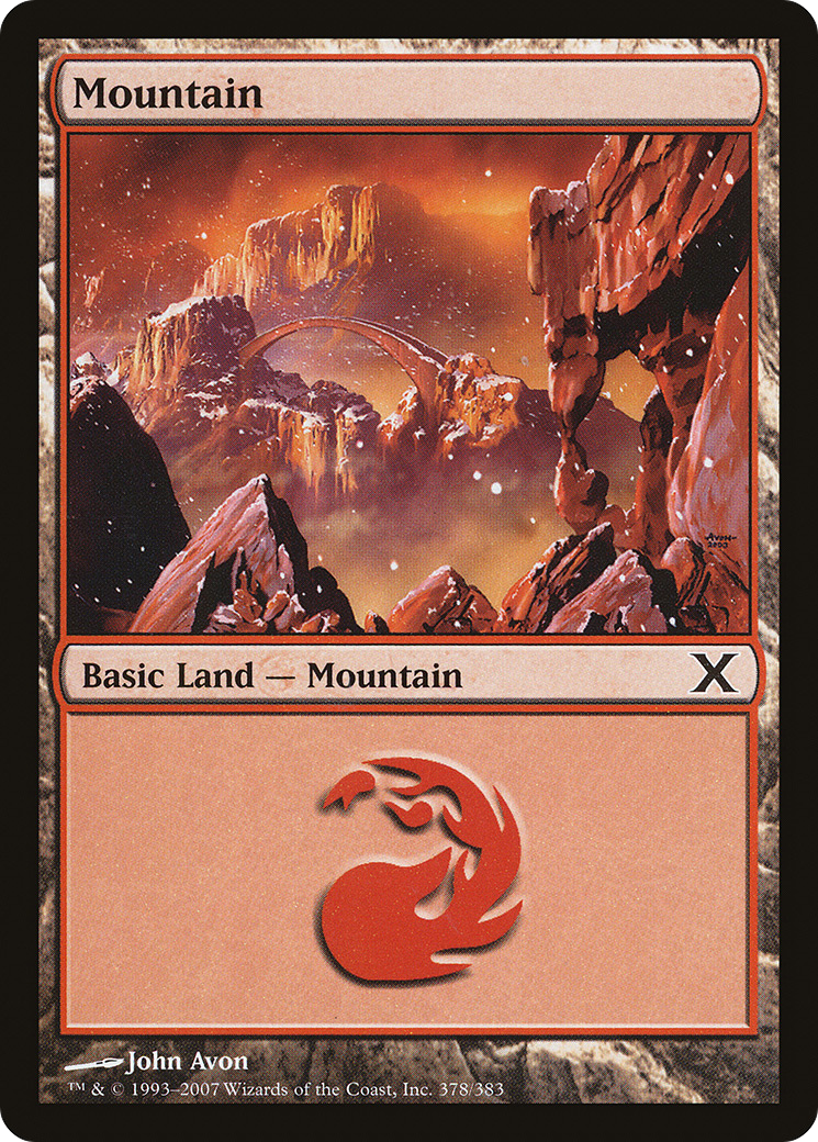 Image of Mountain (378) (10E-378) - Tenth Edition Foil