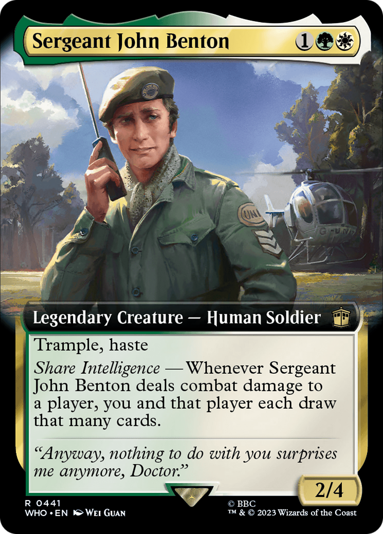 Image of Sergeant John Benton (Extended Art) (WHO-441) - Doctor Who: (Extended Art)