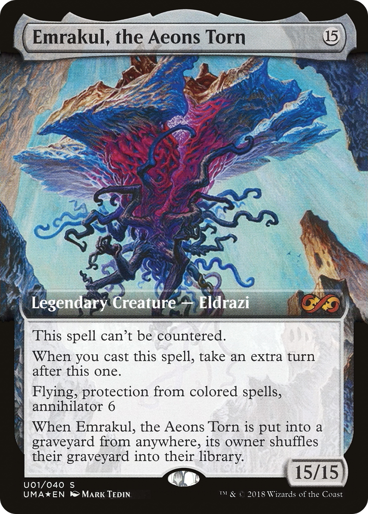 Image of Emrakul, the Aeons Torn (UMA:BT-U01) - Ultimate Box Topper: (Extended Art) Foil