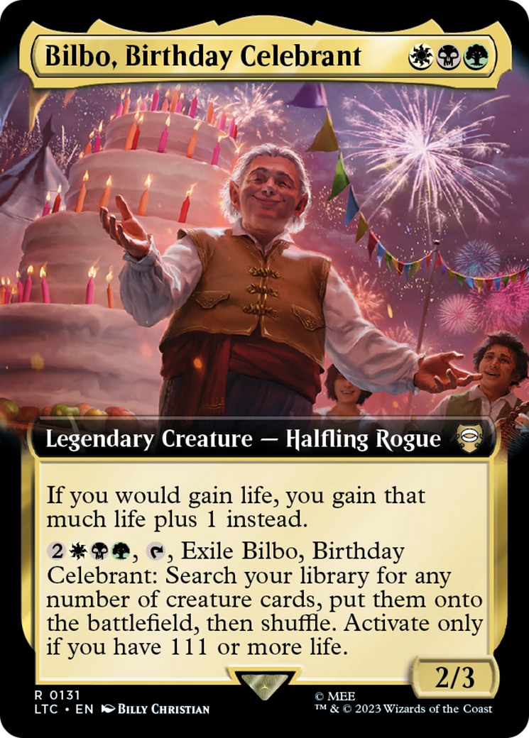 Image of Bilbo, Birthday Celebrant (Extended Art) (LTC-131) - Tales of Middle-earth Commander: (Extended Art)
