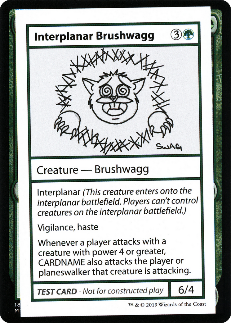 Image of Interplanar Brushwagg (No PW Symbol) (CMB1-) - Mystery Booster Playtest Cards 2021