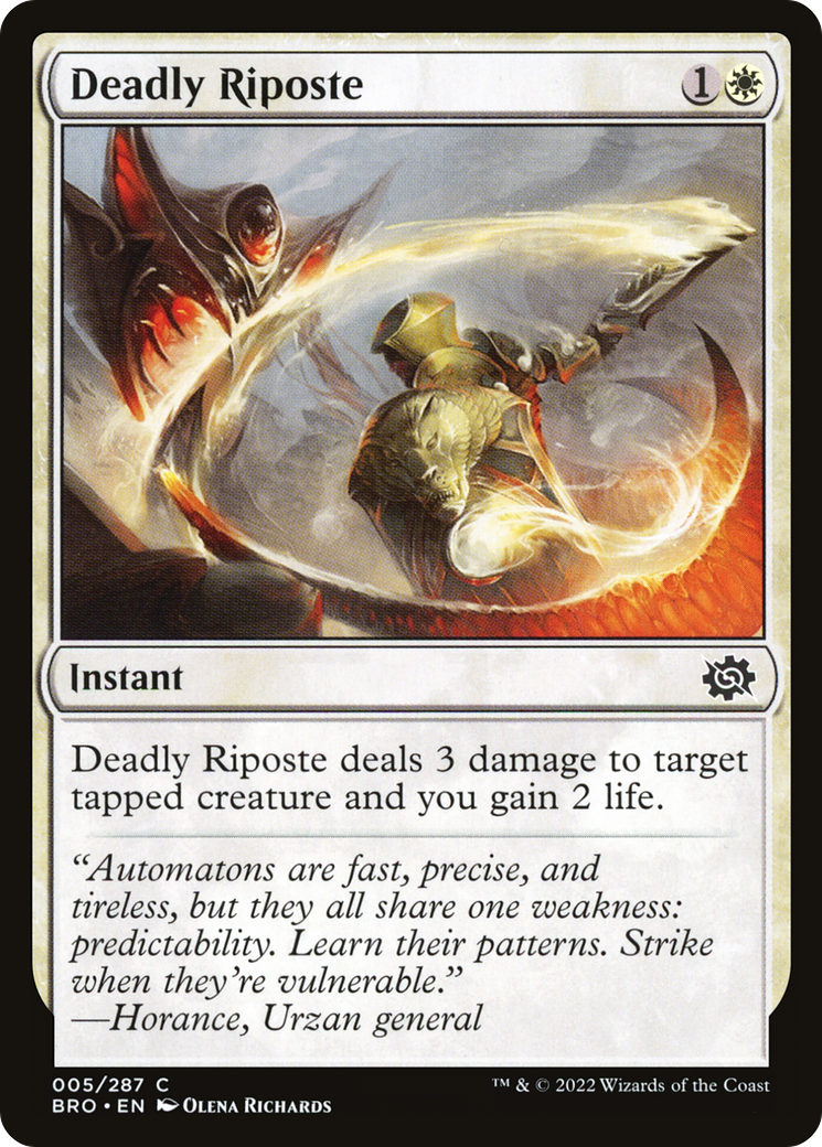 Image of Deadly Riposte (BRO-005) - The Brothers' War