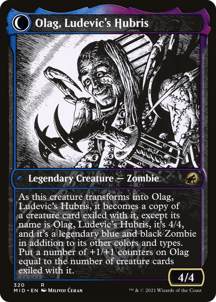 Image of Ludevic, Necrogenius (Showcase) (MID-320) - Innistrad: Midnight Hunt: (Showcase, Double Faced Transform)