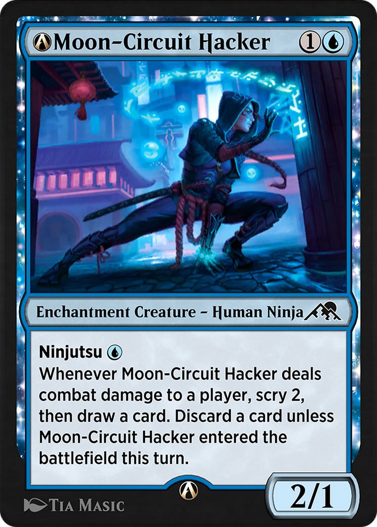 Image of A-Moon-Circuit Hacker (NEO-A-67) - Kamigawa: Neon Dynasty: (enchantment)