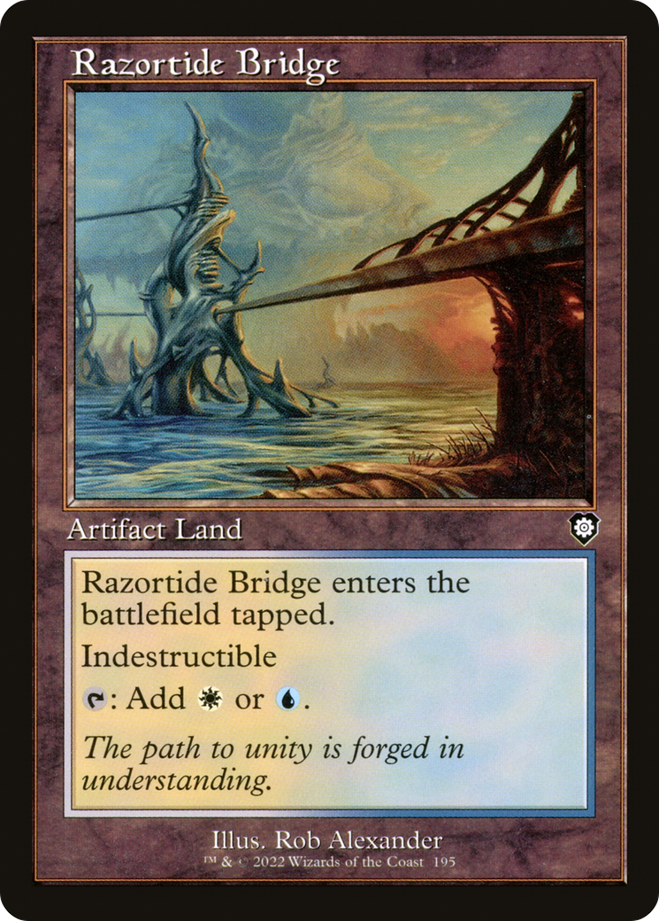 Image of Razortide Bridge (Retro Frame) (BRC-195) - The Brothers' War Commander