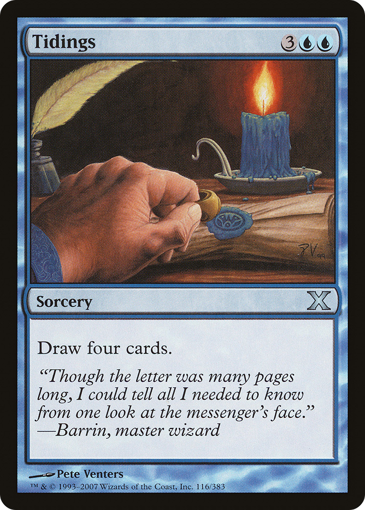 Image of Tidings (10E-116) - Tenth Edition Foil
