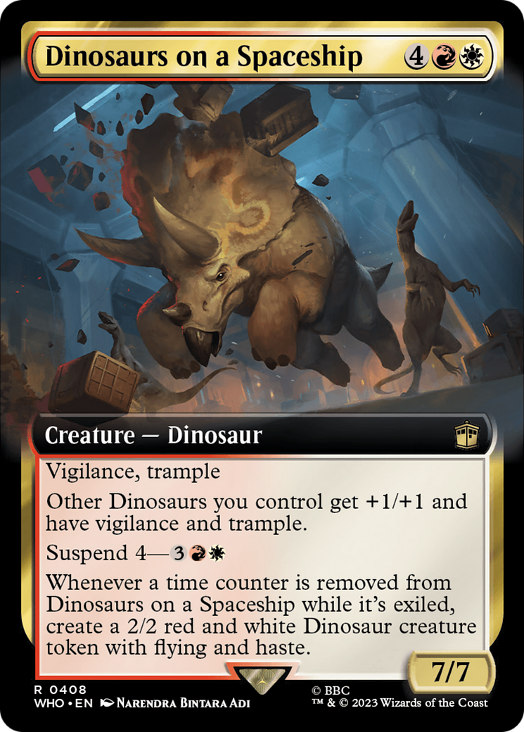 Image of Dinosaurs on a Spaceship (Extended Art) (WHO-408) - Doctor Who: (Extended Art) Foil