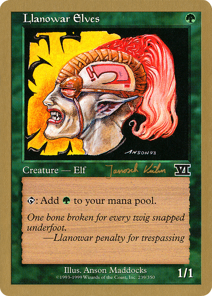 Image of Llanowar Elves - 2000 Janosch Kuhn (6ED) (WCD-) - World Championship Decks 2000