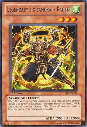 Image of Legendary Six Samurai - Kageki (STOR-EN022) - Storm of Ragnarok 1st Edition