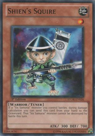 Image of Shien's Squire (STOR-EN026) - Storm of Ragnarok 1st Edition
