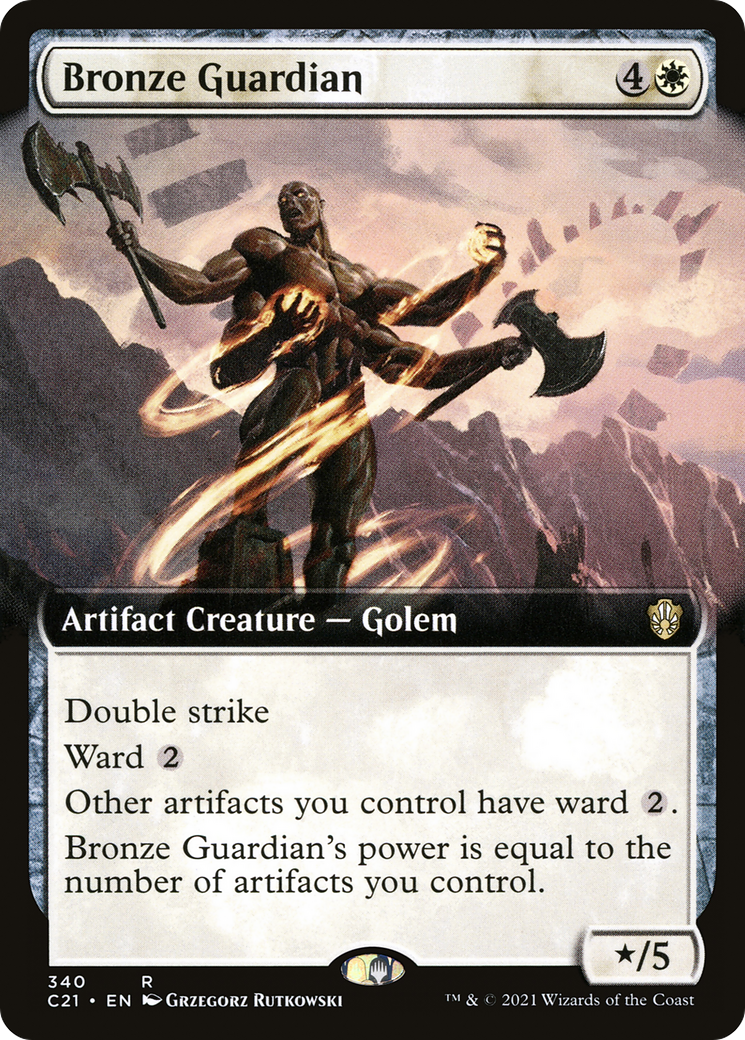 Image of Bronze Guardian (Extended Art) (C21-340) - Commander 2021: (Extended Art)