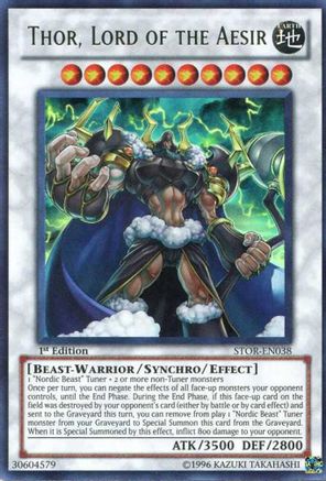Image of Thor, Lord of the Aesir (STOR-EN038) - Storm of Ragnarok 1st Edition