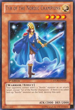 Image of Tyr of the Nordic Champions (STOR-EN019) - Storm of Ragnarok Unlimited