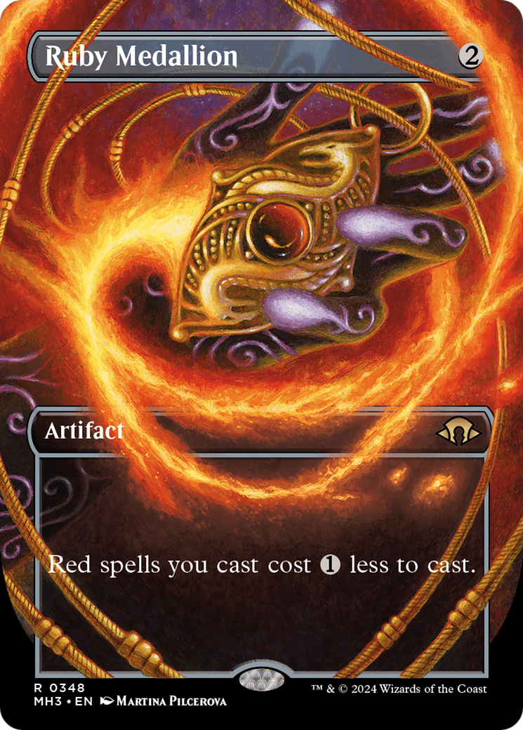 Image of Ruby Medallion (Borderless) (MH3-348) - Modern Horizons 3 (Borderless) Foil