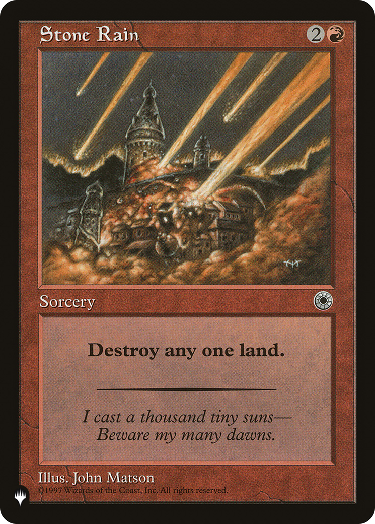 Image of Stone Rain (LIST-) - The List